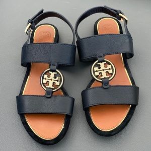 Tory Burch Metal Miller Two Band Sandal size 6 1/2